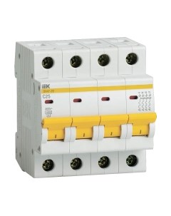 Выключатель автоматический IEK ВА47-29 4Р 25А 4.5кА С / MVA20-4-025-C Iek