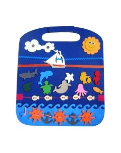 Развивающая игрушка Море. Коврик-игралка в дорогу / Ф003 Smile decor