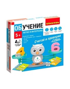 Развивающая игра Bondibon Считай и проверяй. Сова / ВВ5193