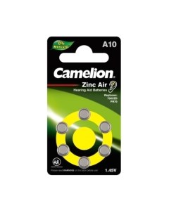 Комплект батареек Camelion ZA10 BL6