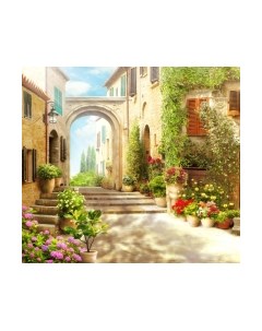 Фотообои листовые ФабрикаФресок Фреска Солнечная улочка с аркой / 853270 Фабрикафресок