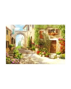 Фотообои листовые ФабрикаФресок Фреска Солнечная улочка с аркой / 854270 Фабрикафресок