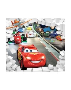 Фотообои листовые ФабрикаФресок Тачки мультфильм из стены / 903270 Фабрикафресок