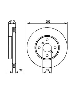 Тормозной диск 0986479430 Bosch