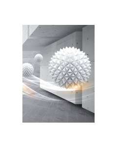 Фотообои листовые ФабрикаФресок 3D Шары и бетонные стены / 862270 Фабрикафресок