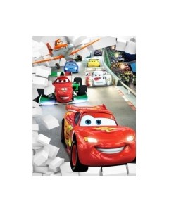 Фотообои листовые ФабрикаФресок Тачки мультфильм из стены / 902270 Фабрикафресок