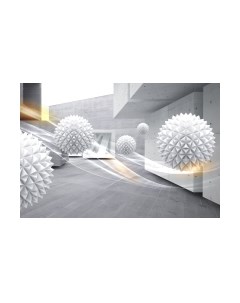 Фотообои листовые ФабрикаФресок 3D Шары и бетонные стены / 864270 Фабрикафресок