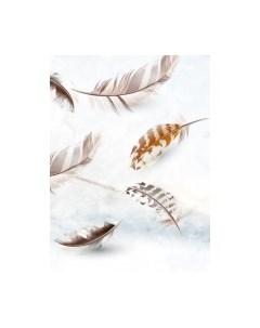 Фотообои листовые ФабрикаФресок Стильные светлые перья / 822270 Фабрикафресок