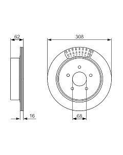 Тормозной диск 0986479606 Bosch