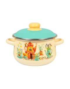 Кастрюля СтальЭмаль Чайный домик 1с45я Стальэмаль