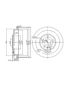 Тормозной барабан Patron PDR1493 Патрон