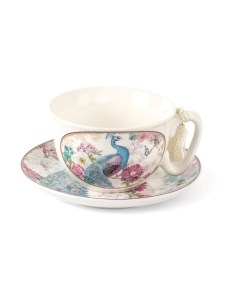 Чашка с блюдцем SIJ Павлин GC2412 Sij