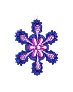 Елочная игрушка Erich Krause Decor Снежинка с окантовкой аметист / 47493 Erich krause