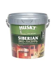 Лазурь для древесины Husky Siberian Эко-Лазурь Полуматовая Husky siberian