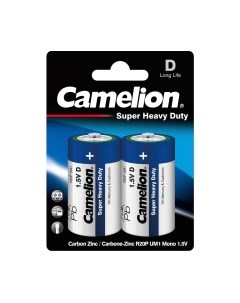 Комплект батареек R20P-ВР2 Blue 12/144 Camelion