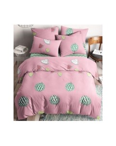 Комплект постельного белья Веселина Арбузы 2сп Евро 70649-1+79764-3