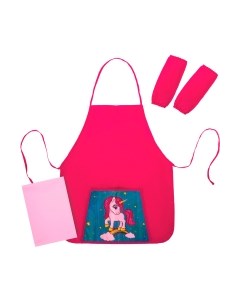 Фартук для творчества Юнландия Rainbow Unicorn с нарукавниками / 270197