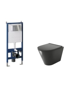 Унитаз подвесной с инсталляцией GR-4477BMS+900.K31.01.000+700.K31.04.10M.10M Grossman