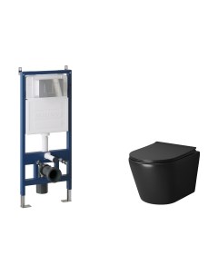 Унитаз подвесной с инсталляцией GR-4478BMS+900.K31.01.000+700.K31.04.10M.10M Grossman