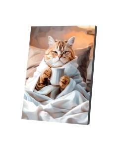 Картина по номерам Школа талантов Утренний котик / 10524529