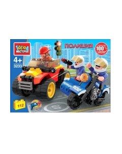 Конструктор Город мастеров Полицейская погоня на мотоцикле / 3233-KK