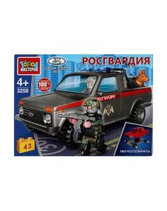 Конструктор Город мастеров Lada 4x4 Pickup росгвардия / 3258-KK