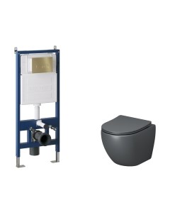 Унитаз подвесной с инсталляцией GR-4455GMS+900.K31.01.000+700.K31.05.32M.32M Grossman