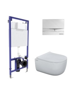 Унитаз подвесной с инсталляцией Berges Ego Rimless / 047253