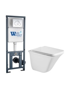 Унитаз подвесной с инсталляцией WeltWasser Marberg 410+ Rotbach 004 GL-WT+ Mar410 RD Weltwasser