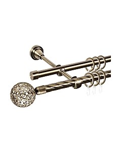 Карниз для штор АС ФОРОС Grace D16K/16Г + наконечники Метеор Ас форос