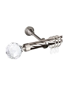 Карниз для штор АС ФОРОС Grace D25К составной + наконечники Кристалл Ас форос