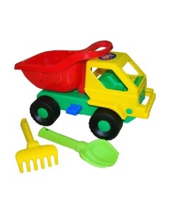 Набор игрушек для песочницы Полесье Самосвал Кузя-2 с совком и грабельками / 2808