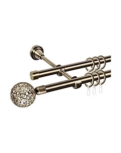 Карниз для штор АС ФОРОС Grace D16Г/16Г составной + наконечники Метеор Ас форос