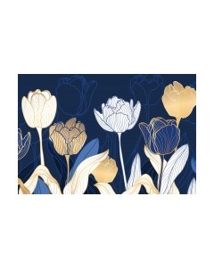 Фотообои листовые Vimala Рисованные тюльпаны