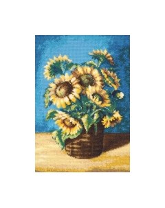 Набор для вышивания Подсолнухи в корзине / 2040Р Риолис