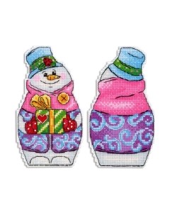Набор для вышивания Снеговик с подарками / Р-844М М.п.студия