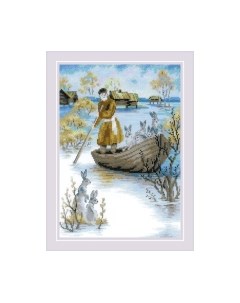Набор для вышивания Дедушка Мазай и зайцы / 2061Р Риолис