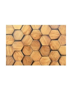 Фотообои листовые Vimala Деревянные шестиугольники