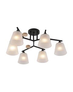 Потолочный светильник Mirastyle MH-1502/6 BK+WOOD
