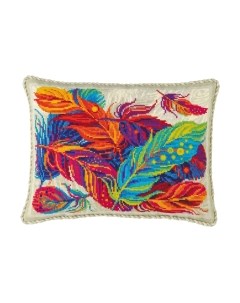 Набор для вышивания Подушка Перья / 2100 Риолис