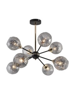 Потолочный светильник Mirastyle MH-1486B/8 BK+FGD