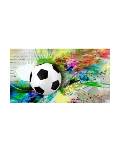 Фотообои листовые ФабрикаФресок Футбольный мяч с красками / 731185 Фабрикафресок