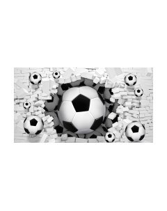 Фотообои листовые ФабрикаФресок Футбольные мячи из стены / 721185 Фабрикафресок