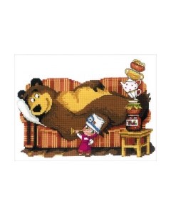 Набор для вышивания Будьте здоровы. Маша и медведь / 1565 Риолис