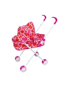Коляска для куклы Сердца / M1418-15 Наша игрушка