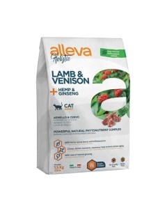 Сухой корм для кошек Alleva Холистик с ягненком и олениной для взрослых кошек / P0275H