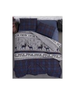 Комплект постельного белья Karven Happinies Navy Blue 1.5 / N243