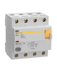 Устройство защитного отключения IEK Karat ВД3-63 4P 63А 300мА 6кА AC / MDV20-4-063-300 Iek
