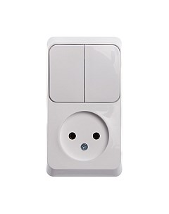 Блок выключатель+розетка Systeme (Schneider) Electric Этюд BPA16-205B Systeme (schneider) electric