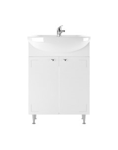 Тумба под умывальник Айсберг Уют 60 Классик с корзиной для белья